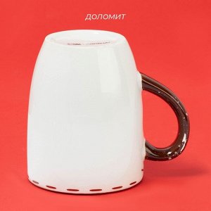 Кружка новогодняя Доляна «Имбирные человечки», 360 мл, для чая, 11,6x8x10 см, белая