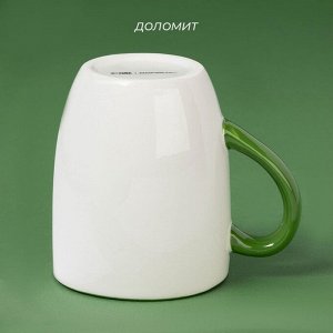 Кружка новогодняя Доляна «Сказочный змей», 400 мл, для чая, 11,6x8x10 см, белая