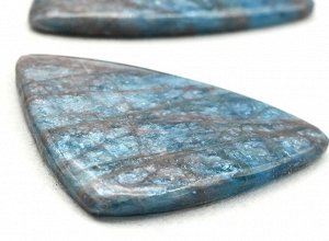 Кабошоны из камня апатит форма грация, комплект тройка
