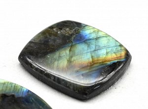 Кабошоны из камня лабрадор форма прямоугольник, комплект тройка