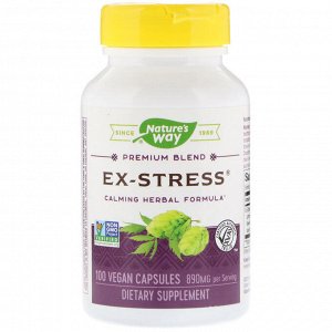 Nature&#x27 - s Way, Успокаивающее средство «Стресс в прошлом», 445 мг, 100 растительных капсул