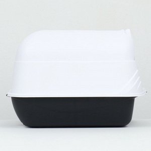 Туалет-домик 35 х 50 х 35 см, бело-чёрный