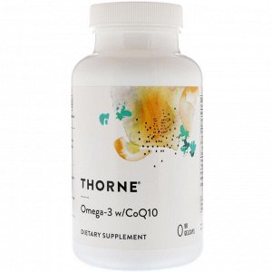 Thorne Research, Омега-3 с коэнзимом Q10, 90 желатиновых капсул