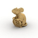 Кошельковая мышь с монетой