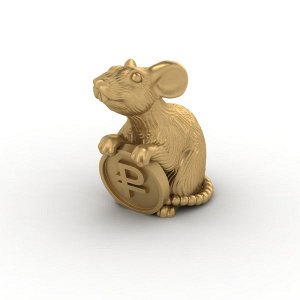 Кошельковая мышь с монетой (К-17)