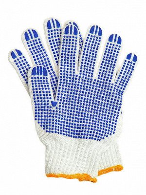 Рабочие перчатки хб с ПВХ 4 нити