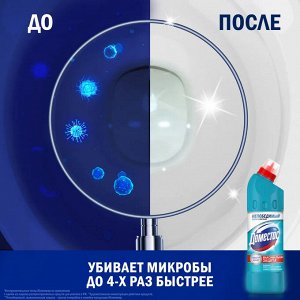 Доместос Чистящее средство для унитаза Свежесть Атлантики универсальное средство для уборки гель, 500 мл