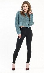 Кроеные леггинсы (флисовое утепление) черный