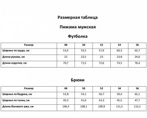 Пижама новогодняя мужская KAFTAN "Рок", цвет серый