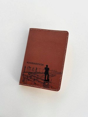 Кожаная обложка на паспорт