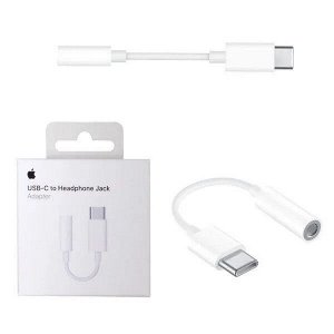 Переходник адаптер с USB-C (Type-C) на 3.5 мм Jack белый