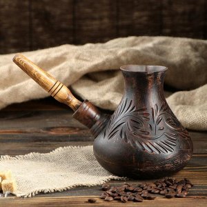 Турка для кофе "Резка", красная глина, 0.5 л