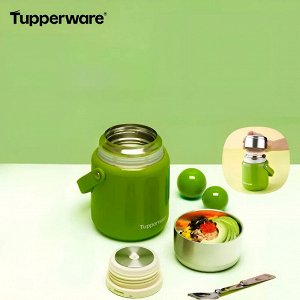 Термос для еды 1 л с ложечкой, зеленый - Tupperware®.