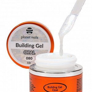 Гель для наращивания ногтей моделирующий цветной Planet Nails 15гр - Building Gel Opal-080