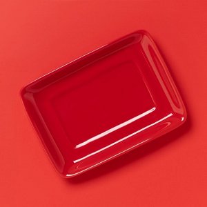 Маслёнка новогодняя Доляна «Волшебное дерево», 16,8?12?9 см, доломит, белая, красная