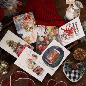 Набор новогодних открыток 6 штук 15*10 см. формат А6