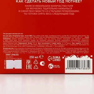 Подарочный набор новогодний «Ты не подарок, но и я не Санта», гель для душа 250 мл, мочалка, Чистое счастье