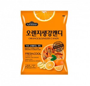 Ilkwang Orange Ginger Candy Карамель леденцовая