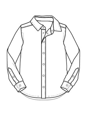 Сорочка текстильная для мальчиков (slim fit)