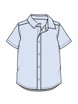 Сорочка текстильная для мальчиков (slim fit)