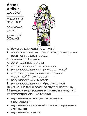 Комбинезон текстильный с полиуретановым покрытием для девочек