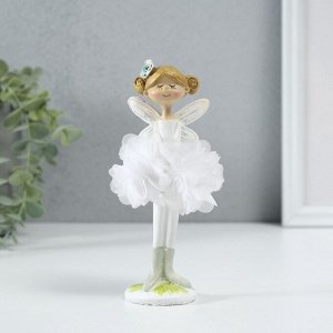 Фигурка полистоун «Девочка фея в платье из цветов», 8x6x16 см, МИКС