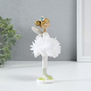 Фигурка полистоун «Девочка фея в платье из цветов», 8x6x16 см, МИКС