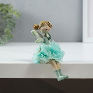 Фигурка полистоун «Девочка в платье из цветочков в гольфах сидит», 8x6x14 см, МИКС
