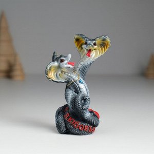 Фигурка полистоун «Змеи тёмные в обнимку», 5.8x4.8x9 см
