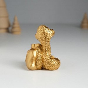 Фигурка полистоун «Змея удачи с деньгами», 4x4x6.5 см, МИКС
