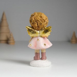 Фигурка полистоун «Ангелочек в розовом платье и белом фартуке», 6.5x5x12.5 см, МИКС