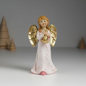 Фигурка полистоун «Ангел музыкант в розовом платье», 6.5x4.5x13 см, МИКС