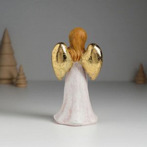 Фигурка полистоун «Ангел музыкант в розовом платье», 6.5x4.5x13 см, МИКС