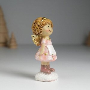 Фигурка полистоун «Ангелочек в розовом платье и фартуке», 4.5x3.5x9.5 см, МИКС
