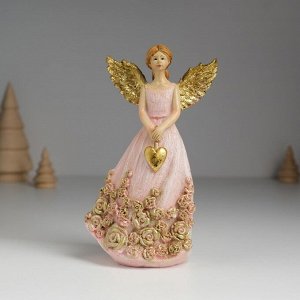Фигурка полистоун «Ангел с розами на платье», 7.5x5x14 см, МИКС