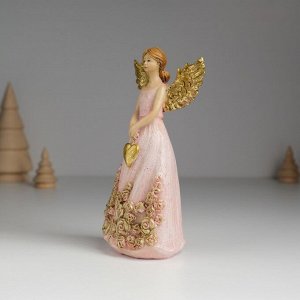 Фигурка полистоун «Ангел с розами на платье», 7.5x5x14 см, МИКС