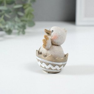 Фигурка полистоун «Цыплёнок в скорлупке», 5x4.5x6.5 см