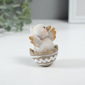 Фигурка полистоун «Цыплёнок в скорлупке», 5x4.5x6.5 см