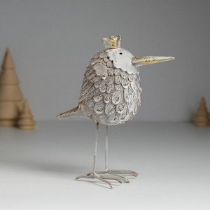 Фигурка полистоун «Птица с длинным клювом, в короне», 14x7x15 см