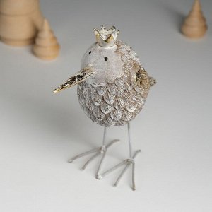 Фигурка полистоун «Птица с длинным клювом, в короне», 14x7x15 см