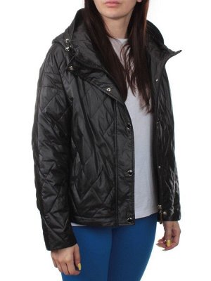 23-026 BLACK Куртка оверсайз демисезонная женская (синтепон 100 гр.)