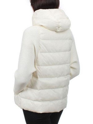 GB 8105 MILK WHITE Пуховик облегченный женский (пух, трикотаж)