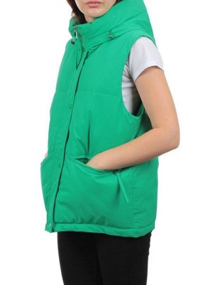 24107 GREEN Жилет утепленный женский (100 гр. холлофайбер)