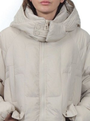3061 GRAY/BEIGE Пуховик зимний женский (80% пух, 20% перо)