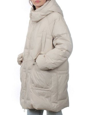 3061 GRAY/BEIGE Пуховик зимний женский (80% пух, 20% перо)