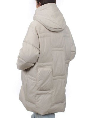3061 GRAY/BEIGE Пуховик зимний женский (80% пух, 20% перо)