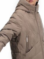 8886 DK. BEIGE Куртка зимняя женская (холлофайбер 200 гр.)