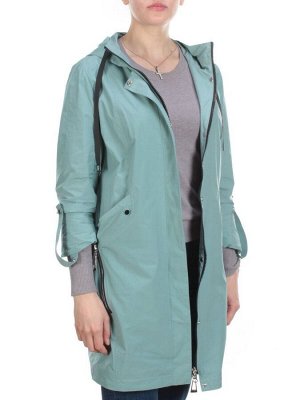 6158 GRAY/GREEN  Ветровка женская AMAZING (65% хлопок 35% полиэстер)