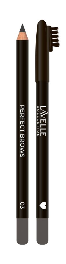 Лавель Карандаш для бровей BP 02 с щеточк.Classic Brow Pencil тон 03 тёмно-серый НОВИНКА!