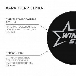 Шайба хоккейная Winter Star, взрослая, d=7,6 см